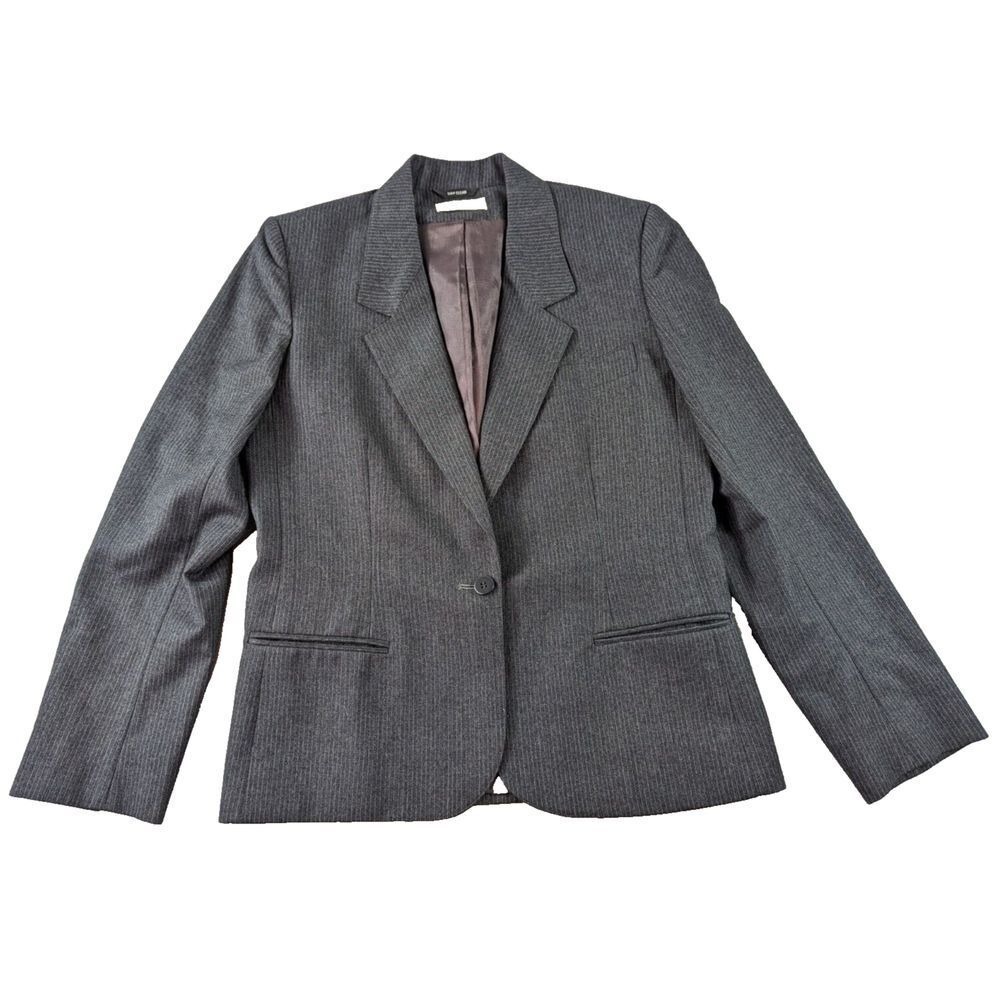 Morton Bernard Blazer‎ Jacket Womens Size 6 Wool Grey Work Professional Pockets